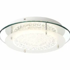 Plafonnier Brilliant Jolene Chrome, 1 lumière, Télécommandes