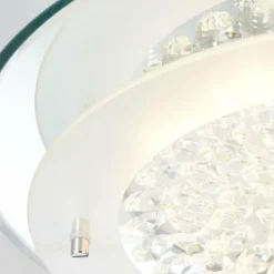 Plafonnier Brilliant Jolene Chrome, 1 lumière, Télécommandes