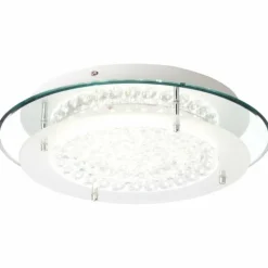 Plafonnier Brilliant Jolene Chrome, 1 lumière, Télécommandes