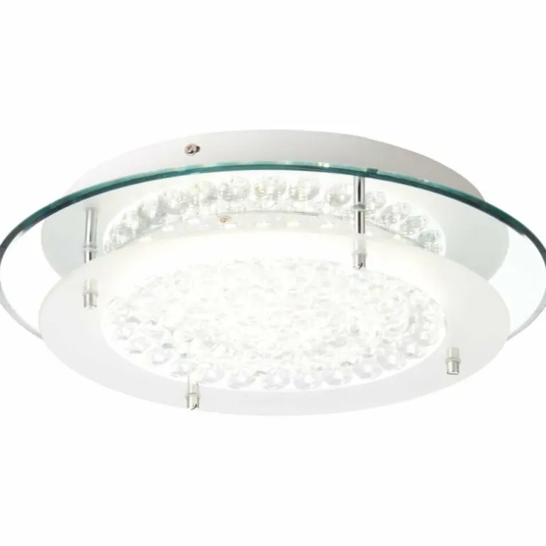 Plafonnier Brilliant Jolene Chrome, 1 lumière, Télécommandes