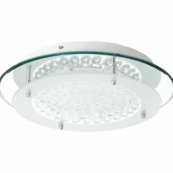 Plafonnier Brilliant Jolene Chrome, 1 lumière, Télécommandes