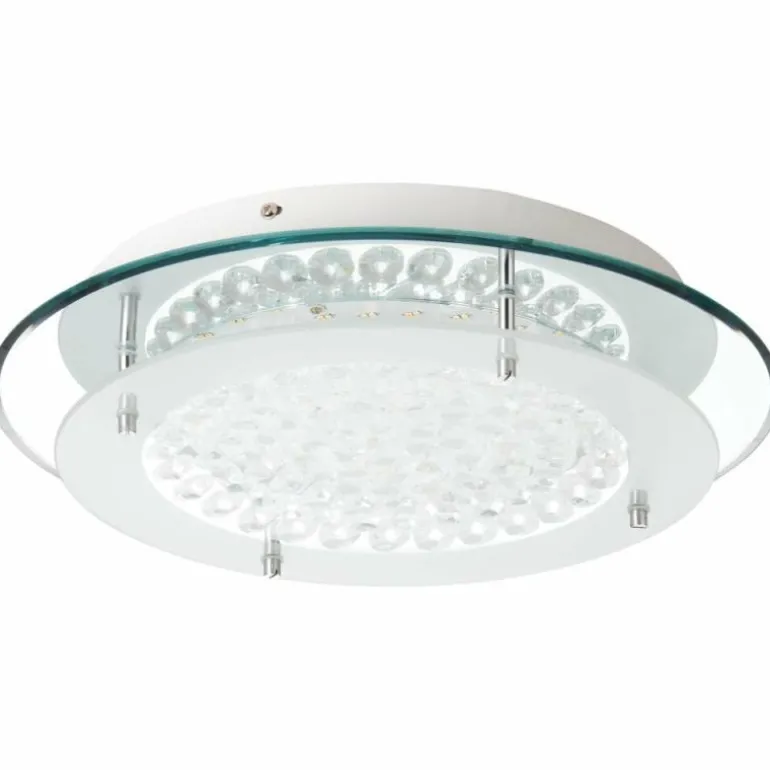 Plafonnier Brilliant Jolene Chrome, 1 lumière, Télécommandes