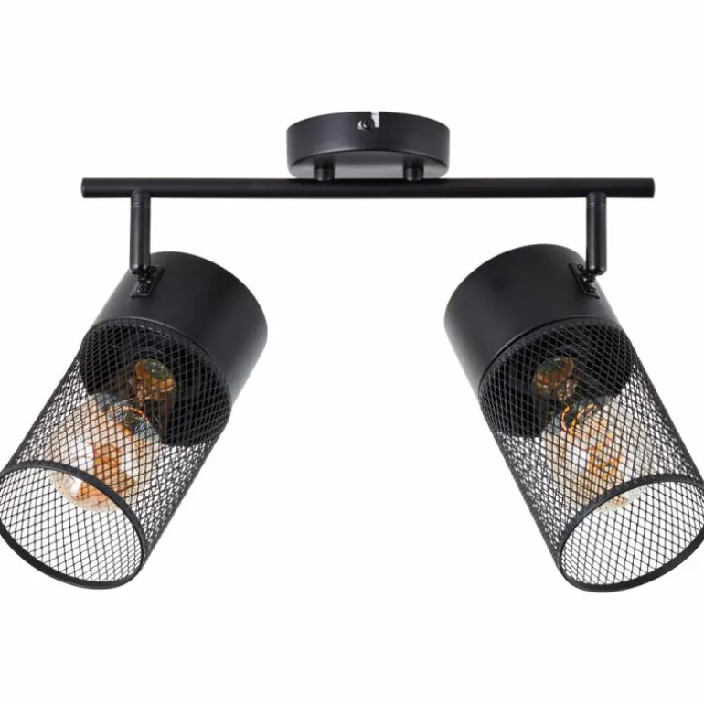 Plafonnier Brilliant Kamolo Noir, 2 lumières