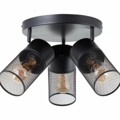 Plafonnier Brilliant Kamolo Noir, 3 lumières