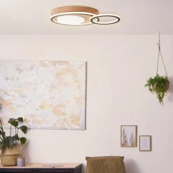 Plafonnier Brilliant Karney LED Brun, Noir, 1 lumière