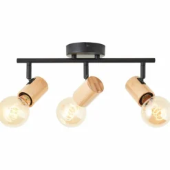 Plafonnier Brilliant Kerry Écru, Noir, 3 lumières