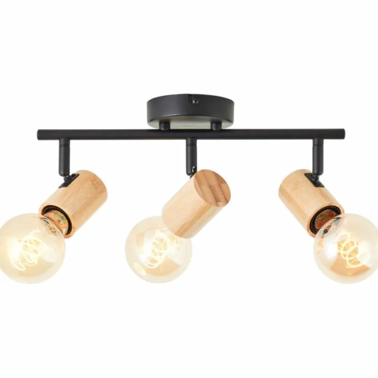 Plafonnier Brilliant Kerry Écru, Noir, 3 lumières