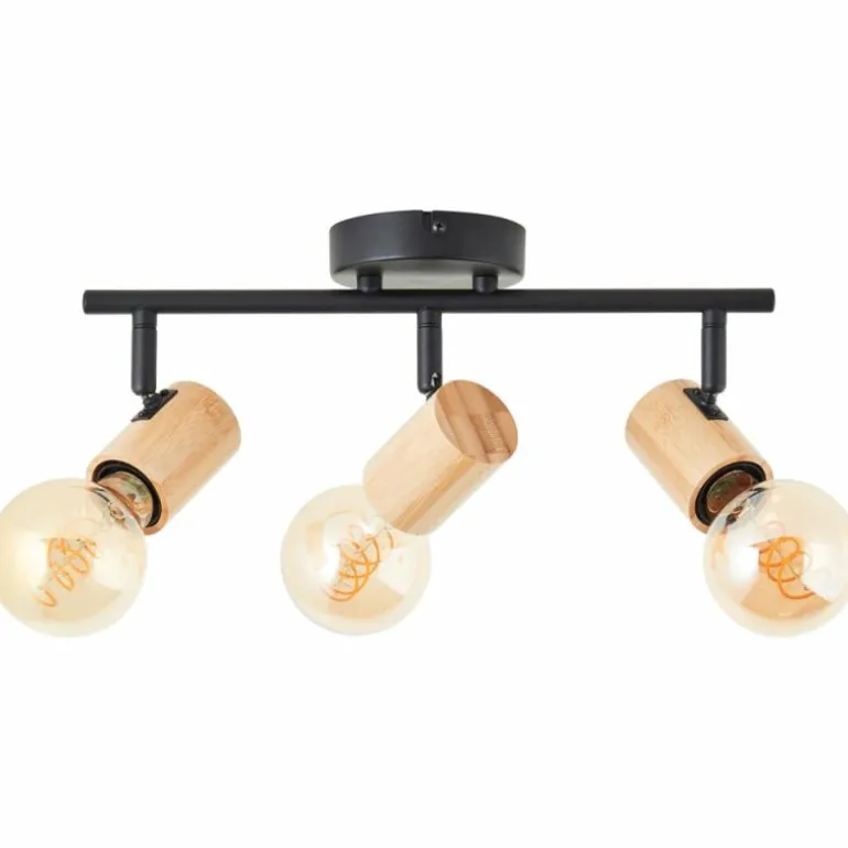 Plafonnier Brilliant Kerry Écru, Noir, 3 lumières