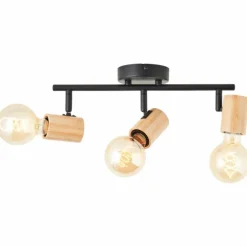 Plafonnier Brilliant Kerry Écru, Noir, 3 lumières