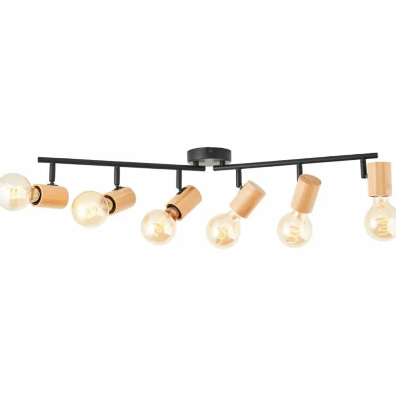 Plafonnier Brilliant Kerry Écru, Noir, 6 lumières