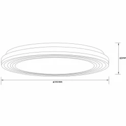 Plafonnier Brilliant Kobana LED Blanc, 1 lumière