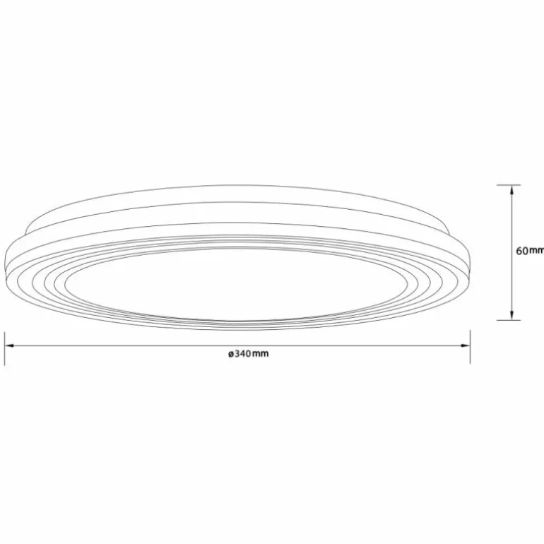 Plafonnier Brilliant Kobana LED Blanc, 1 lumière