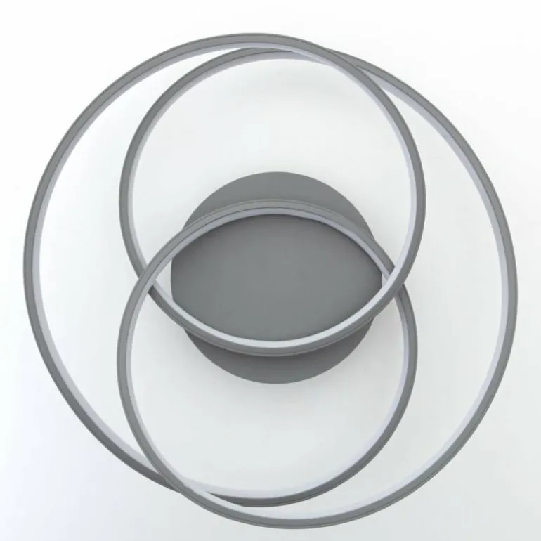 Plafonnier Brilliant Labyrinth LED Gris, 1 lumière