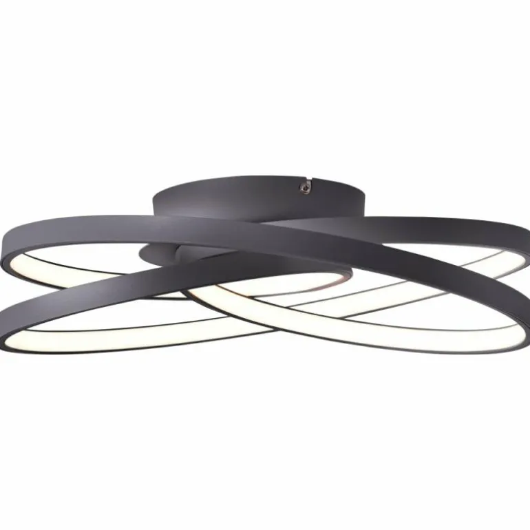 Plafonnier Brilliant Labyrinth LED Noir, 1 lumière