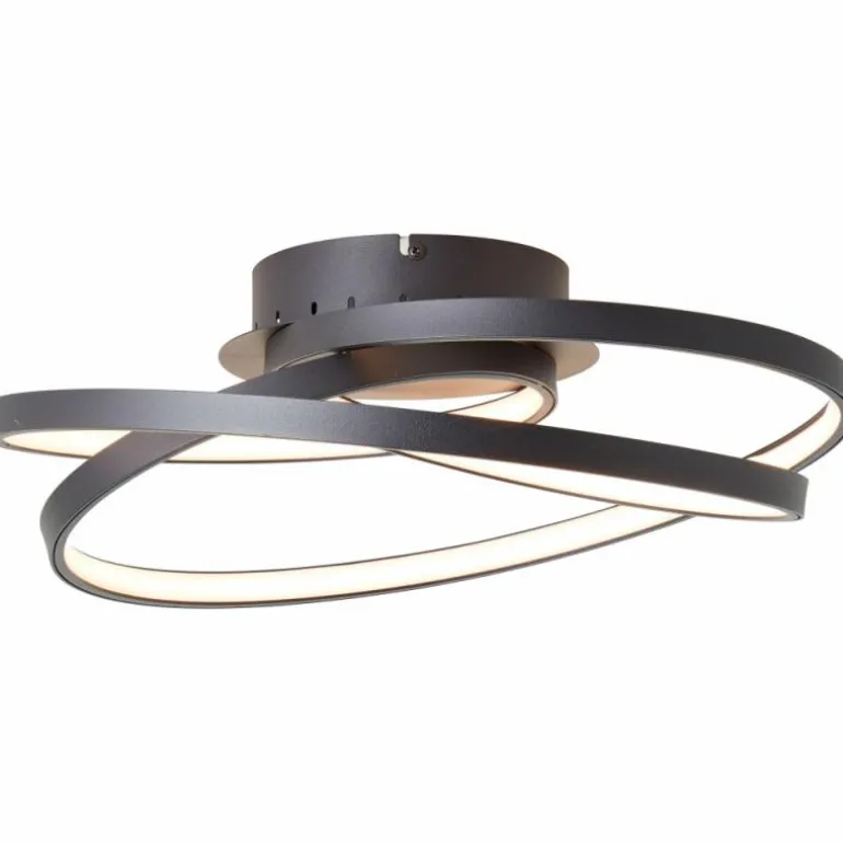 Plafonnier Brilliant Labyrinth LED Noir, 1 lumière