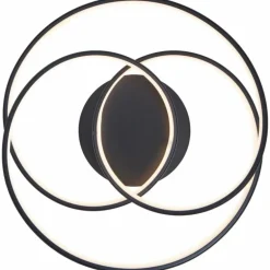 Plafonnier Brilliant Labyrinth LED Noir, 1 lumière