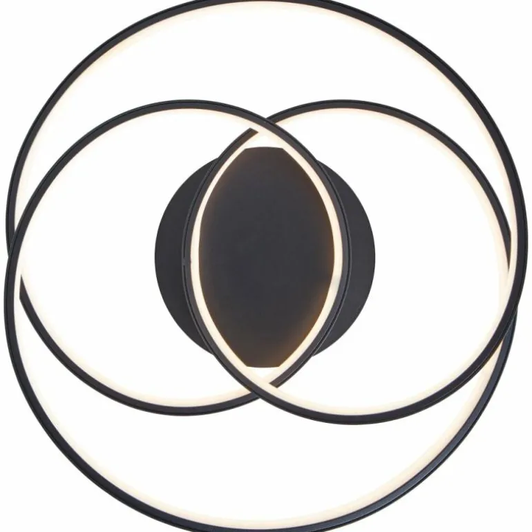 Plafonnier Brilliant Labyrinth LED Noir, 1 lumière