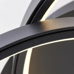 Plafonnier Brilliant Labyrinth LED Noir, 1 lumière