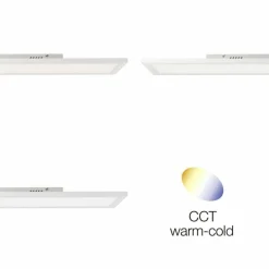 Plafonnier Brilliant Laurice LED Blanc, 1 lumière, Télécommandes