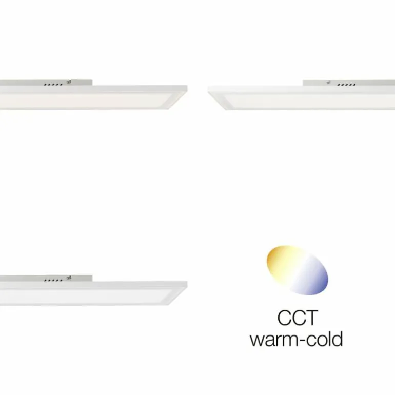 Plafonnier Brilliant Laurice LED Blanc, 1 lumière, Télécommandes