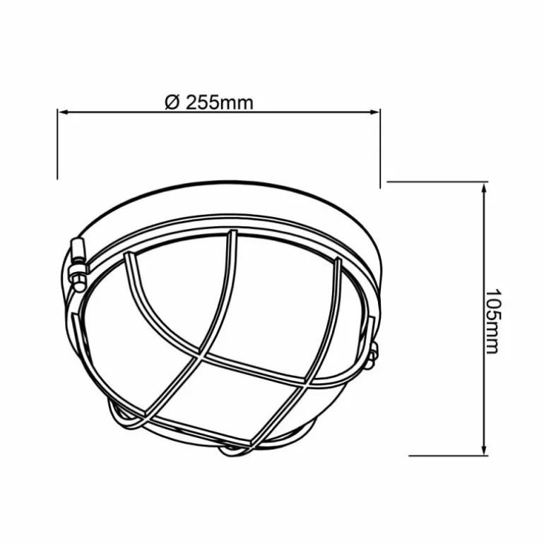 Plafonnier Brilliant Lauren Noir, 1 lumière
