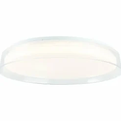 Plafonnier Brilliant Leanna LED Blanc, 1 lumière, Télécommandes, Changeur de couleurs