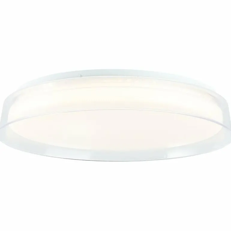 Plafonnier Brilliant Leanna LED Blanc, 1 lumière, Télécommandes, Changeur de couleurs