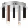 Plafonnier Brilliant Living Cembalo LED Brun, 7 lumières