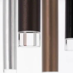 Plafonnier Brilliant Living Cembalo LED Brun, 7 lumières