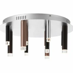 Plafonnier Brilliant Living Cembalo LED Brun, 12 lumières