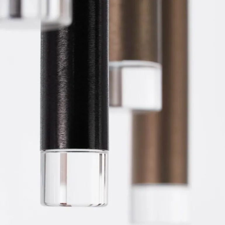 Plafonnier Brilliant Living Cembalo LED Brun, 12 lumières