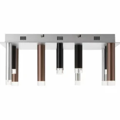 Plafonnier Brilliant Living Cembalo LED Brun, 12 lumières