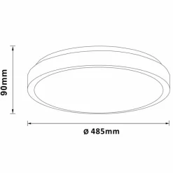 Plafonnier Brilliant Livius LED Argenté, 1 lumière, Télécommandes