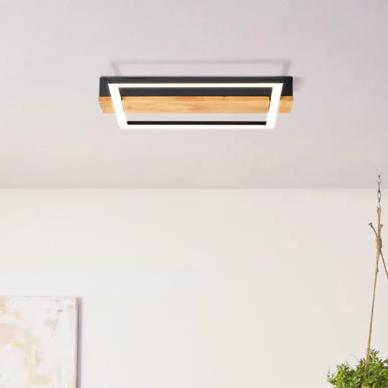 Plafonnier Brilliant Loneos LED Brun, Noir, 1 lumière