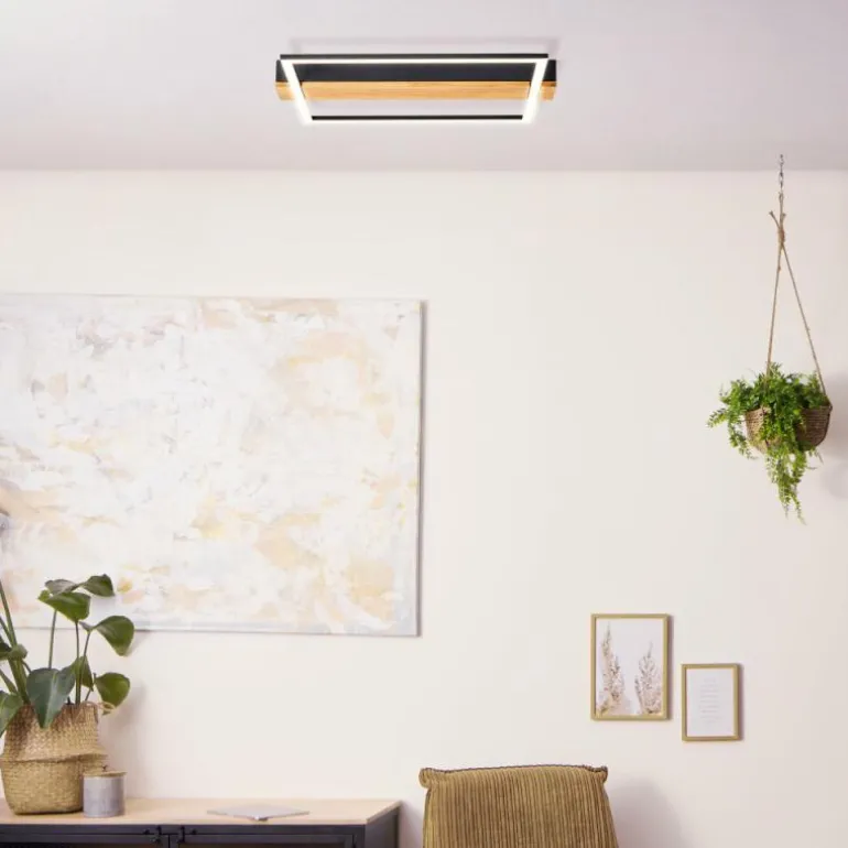 Plafonnier Brilliant Loneos LED Brun, Noir, 1 lumière