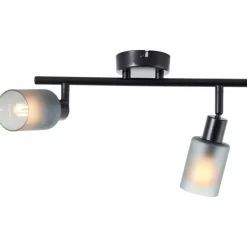 Plafonnier Brilliant Loralie Noir, 2 lumières