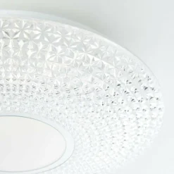 Plafonnier Brilliant Lucian LED Blanc, 1 lumière, Télécommandes, Changeur de couleurs