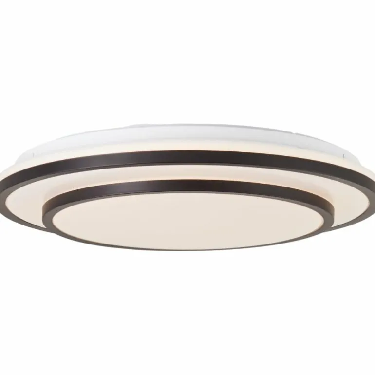 Plafonnier Brilliant Luciano LED Noir, Blanc, 1 lumière, Télécommandes