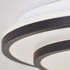 Plafonnier Brilliant Luciano LED Noir, Blanc, 1 lumière, Télécommandes