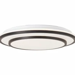 Plafonnier Brilliant Luciano LED Noir, Blanc, 1 lumière, Télécommandes