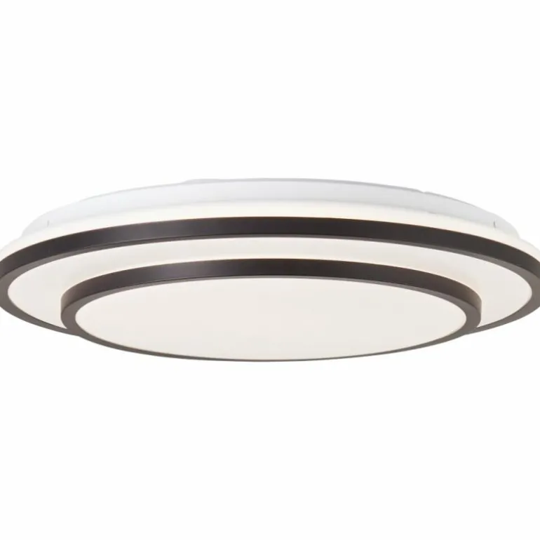 Plafonnier Brilliant Luciano LED Noir, Blanc, 1 lumière, Télécommandes
