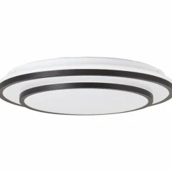 Plafonnier Brilliant Luciano LED Noir, Blanc, 1 lumière, Télécommandes