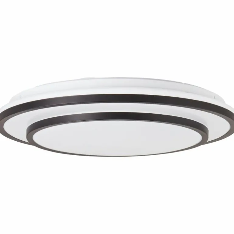 Plafonnier Brilliant Luciano LED Noir, Blanc, 1 lumière, Télécommandes