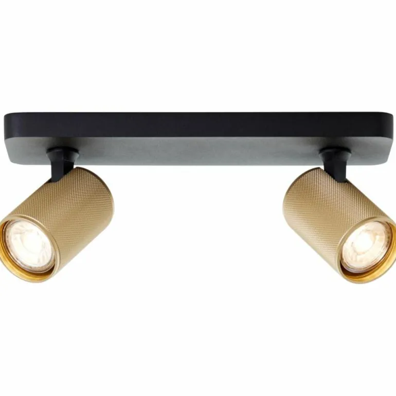 Plafonnier Brilliant Marty Noir, 2 lumières