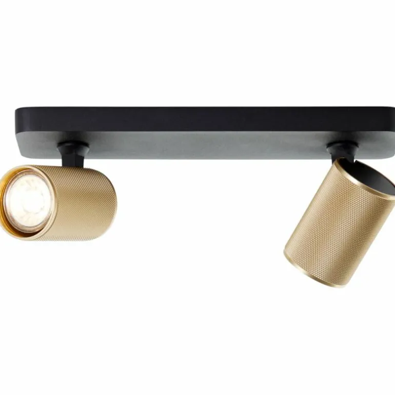 Plafonnier Brilliant Marty Noir, 2 lumières