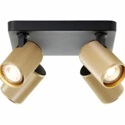 Plafonnier Brilliant Marty Noir, 4 lumières