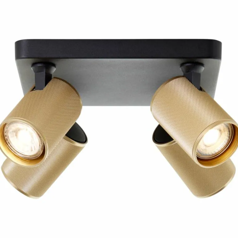 Plafonnier Brilliant Marty Noir, 4 lumières