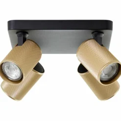 Plafonnier Brilliant Marty Noir, 4 lumières