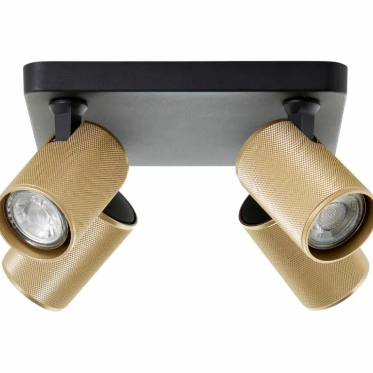 Plafonnier Brilliant Marty Noir, 4 lumières