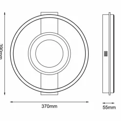 Plafonnier Brilliant Maureen LED Écru, Noir, Blanc, 1 lumière